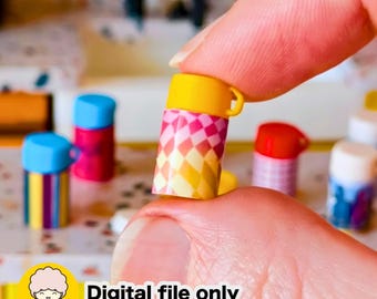 1:12 Opening Thermos - Retro Dollhouse STL File