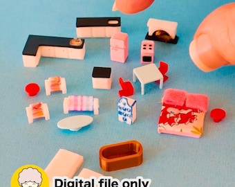 Micro Dollhouse Furniture- 1 144 Dollhouse STL file