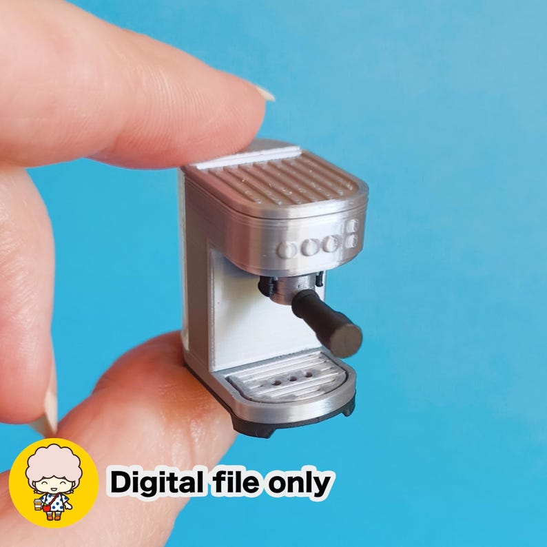 Dollhouse Mini Espresso Maker - Digital STL File
