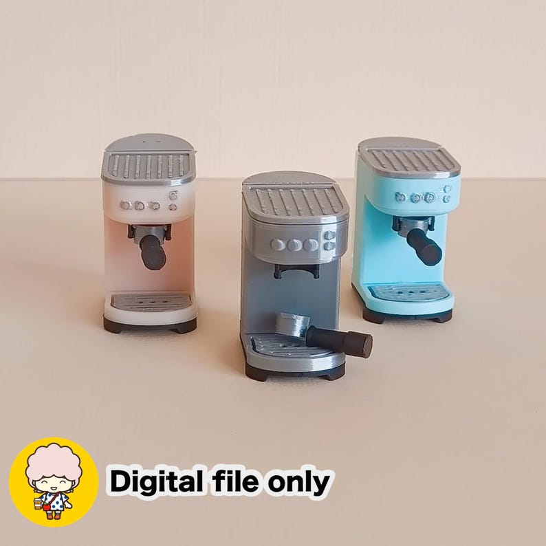 Dollhouse Mini Espresso Maker - Digital STL File