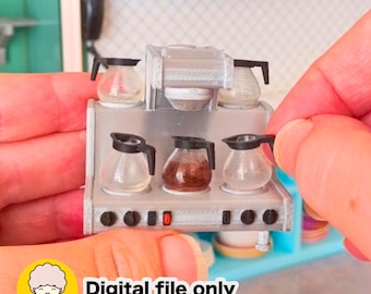 1:12 Dollhouse Mini Filter Coffee Machine - Digital STL File