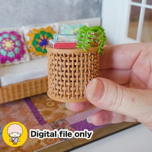 3D Print Rattan Side Table - Dolhouse STL File