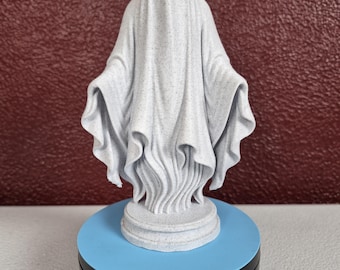 Figura de fantasma de PLA de mármol: Decoración espeluznante para estantería (18 cm de alto)