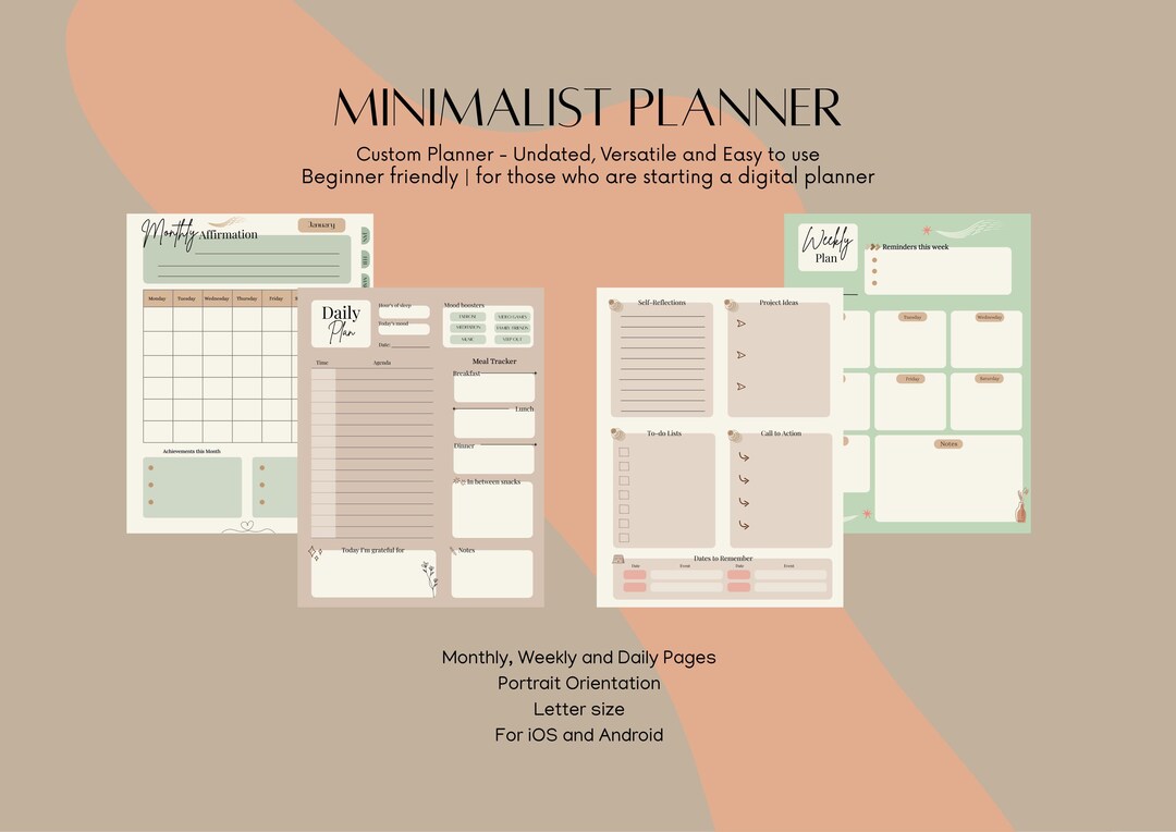 Easy Customizable Digital Planning Made Easy: Customizable Undated Planner for Daily ...