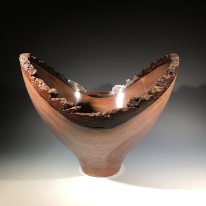 BLACK WALNUT G++ BOWL #14641 Handmade by David Walsh Smithsonian Artist