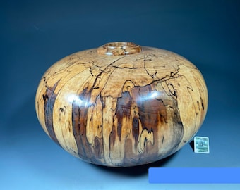 Spalted Beech G++ Hollow Vase #15541 made by Smithsonian Artist, David Walsh***