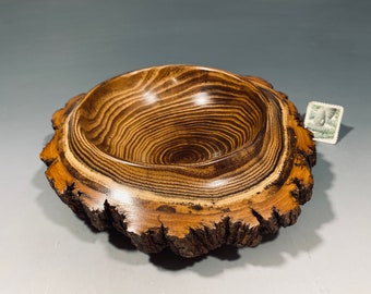 Black Locust G+ Bowl #15553 hecho por el artista del Smithsonian, David Walsh***