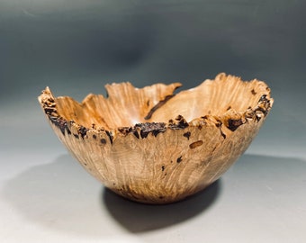 Bigleaf Maple Burl G+ Bowl #15582 made by Smithsonian Artist, David Walsh.