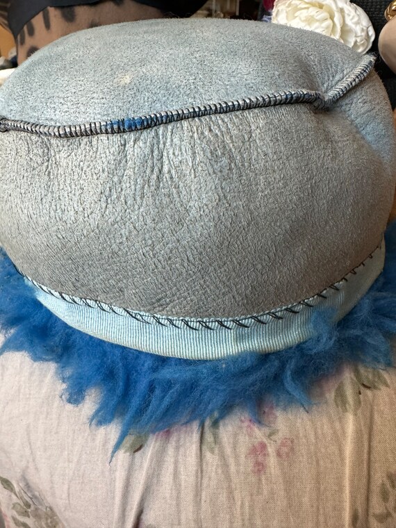 Rare royal blue mouton hat pillow box - image 8