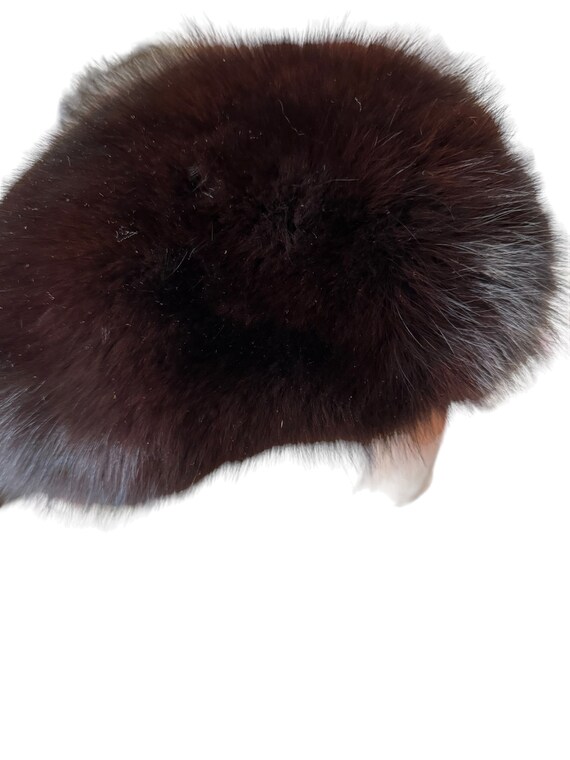 Amazing vintage fox fur hat red - image 6