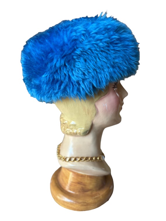 Rare royal blue mouton hat pillow box - image 5
