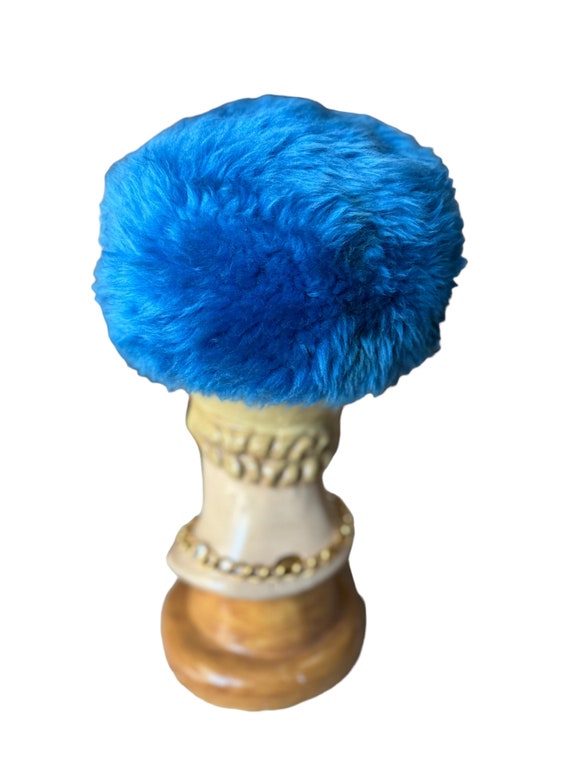 Rare royal blue mouton hat pillow box - image 4