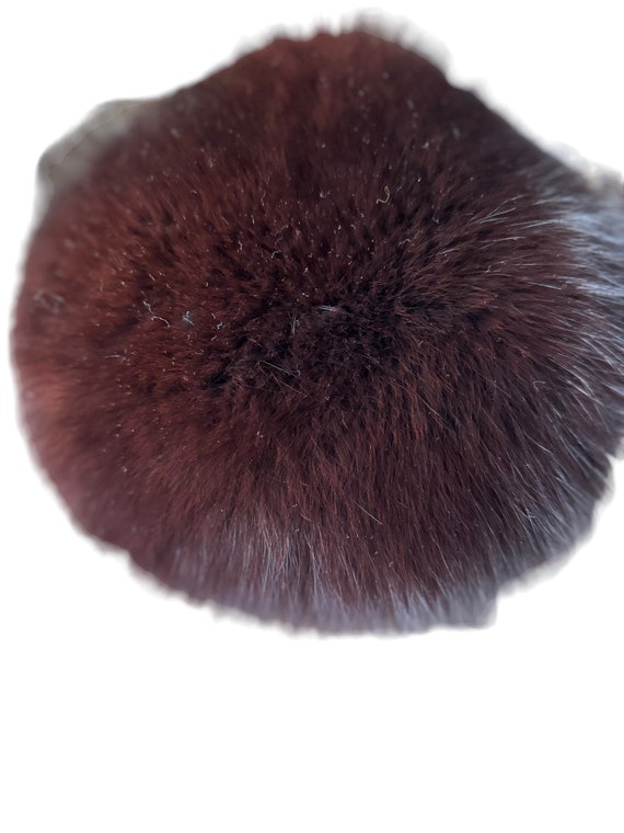 Amazing vintage fox fur hat red - image 5