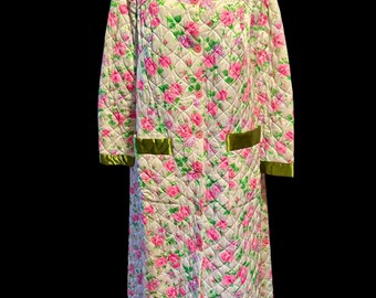 Amazing Handmade Shabby Chic Cabbage Rose 1950’s Hollywood Glam Robe Sz Xl