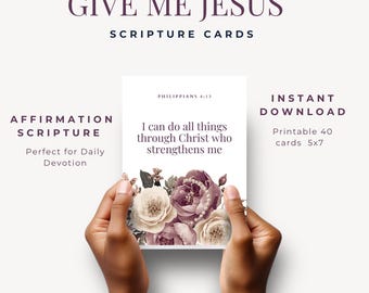 Floral Scripture Cards for Women: Faith Affirmation (Digital Download)