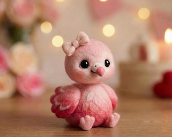 Set met naaldvilten dierenfiguurtjes, wollen minisculpturen, verjaardagscadeau voor haar