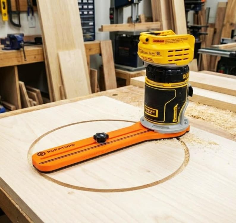 Router Circle Jig for Dewalt Trim Router - Adjustable Cutting Guide 1.6 ...