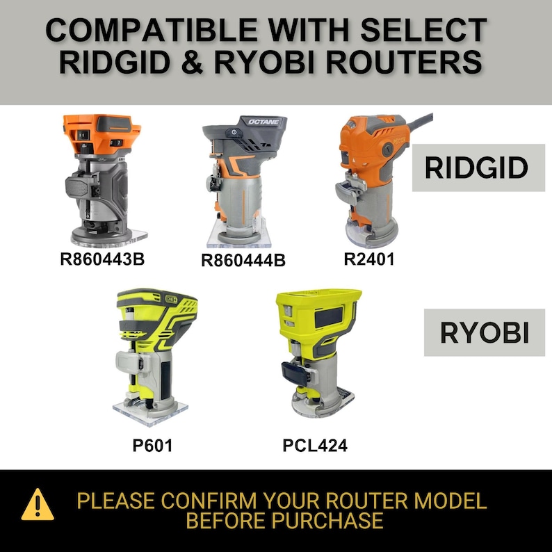 Router Circle Jig for RYOBI Trim Router - Adjustable Cutting Guide 1.6 ...