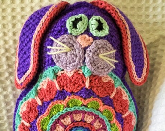 Easter Egg Bunny PP-648368 Instant Download Crochet Pattern Toy Babies Children Boys Girls Plush Softee Backpack Mascot item PP221