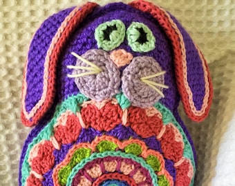 Easter Egg Bunny PP-648368 Instant Download Crochet Pattern Toy Babies Children Boys Girls Plush Softee Backpack Mascot item PP221