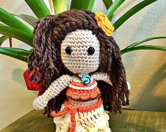 Moana princess doll 12" ***Pattern Only**** PDF Digital Instant Download