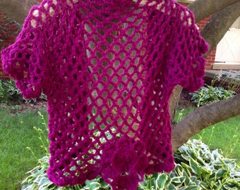Gehäkelter Pullover Muster Instant Download Magenta von Moonlight Pullover Frauen oder Jugendliche XS-3x Cardigan Bolero Hochzeiten