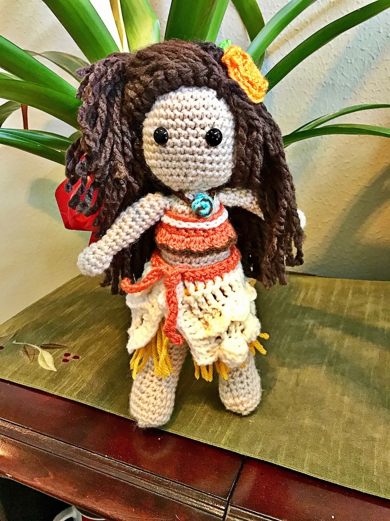 Moana princess doll 12" ***Pattern Only**** PDF Digital Instant Download image 1