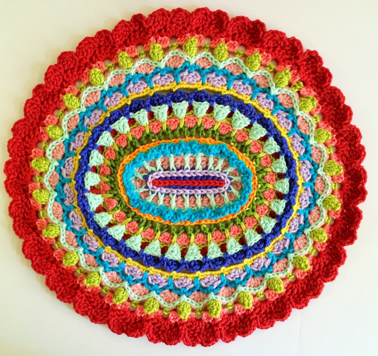 Karmic Mandala Placemats PDF Crochet Instant Download Pattern Etsy Norway