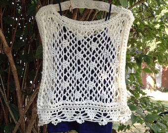 Häkelanleitung PDF Sofort Download Lily's Sweater Ärmellose Weste Frauen Jugendliche XS-XXL