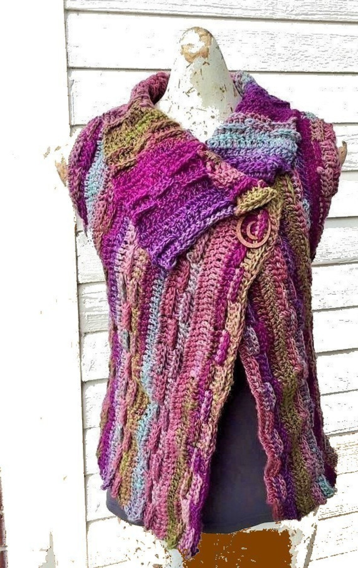 Aimlessly Asymmetrical Sweater Vest Crochet Pattern PDF - Etsy