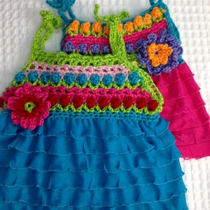 Flower Power Crochet PDF pattern instant download Baby Dress clothes Girls Toddlers Sizes Newborn- 5T