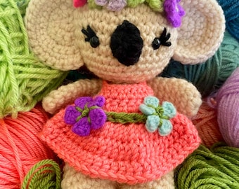 Kimberly the Koala Plushie Crochet Amigurumi Pattern