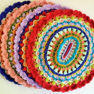 Karmic Mandala Placemats PDF Crochet Instant download Pattern Table Setting Home Decor DIY