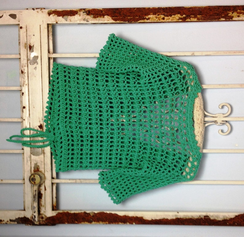 Artfully Aquamarine Crochet Sweater Pattern Instant Download Ballet Tie Sweater Women or Teens XS-XXL Cardigan Bolero weddings image 2