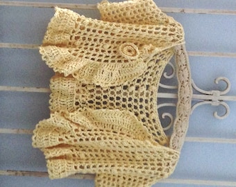 Lakeshore Vacation PDF Crochet Pattern Shrug Women or Teens Cardigan Bolero Sweater XS-XXL