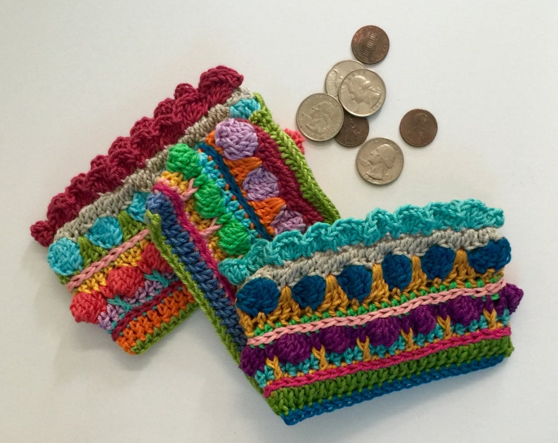 Change Purse or Clutch DIY Crochet Pattern Travel Inspired Global Design image 2