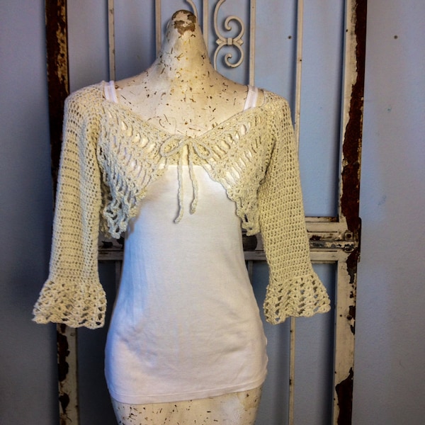 Bohemian Beige Topper Crochet Pattern PDF Sleeveless Women Teens Sizes XS up to Plus Size2X