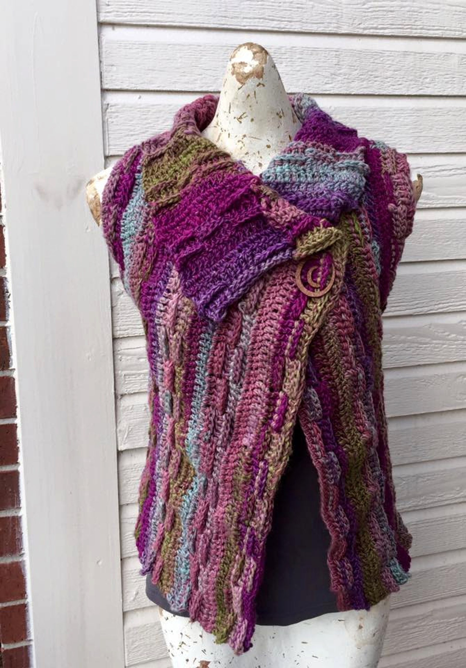 Aimlessly Asymmetrical Sweater Vest Crochet Pattern PDF - Etsy