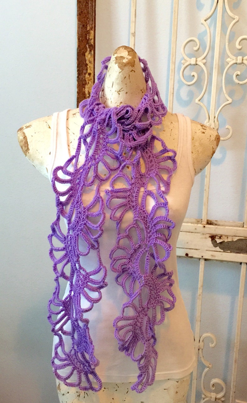 Ethereal Scarf Crochet Pattern PDF Instant Download Women or Teens image 3