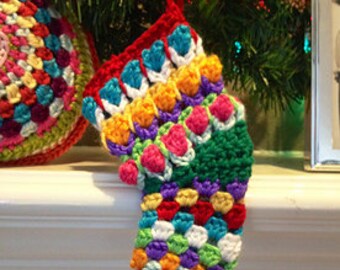 Mini Stocking Ornament or Gift Tag Holidays Christmas