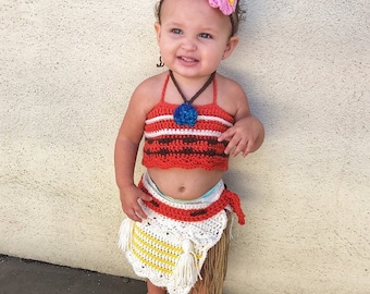 Moana Costume Crochet *** Patron uniquement **** Tailles bébé Nouveau-né - 24m