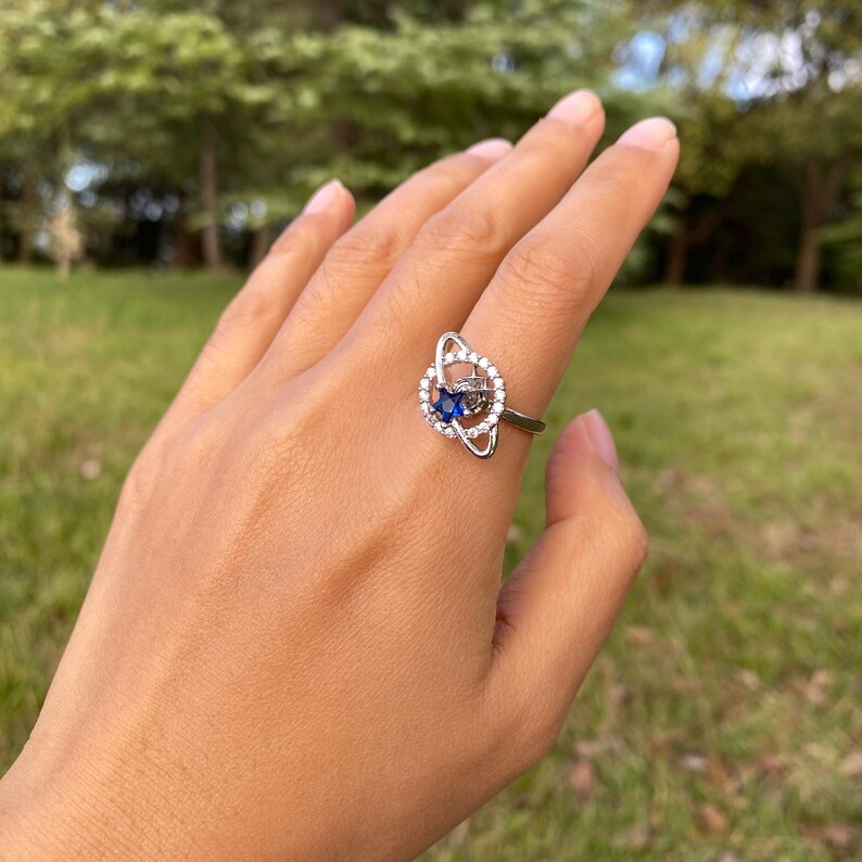 Universe Planet Star inspired Serenity Spinner Ring – The Elegant, Hidden Focus Tool for Fidgety Fingers image 6