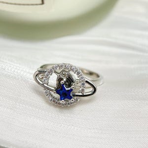 Universe Planet Star inspired Serenity Spinner Ring – The Elegant, Hidden Focus Tool for Fidgety Fingers image 3