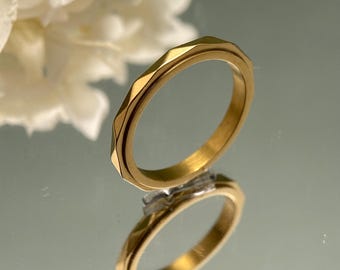 Spinner Ring, Minimalist Ring 3mm, Slim Meditation Jewelry, Spinning ring, Spinner Band, Rotating Ring