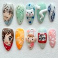 Kamisama Kiss Press On Nails, 3D Anime Nail Art, Handmade Pastel Nails product logo