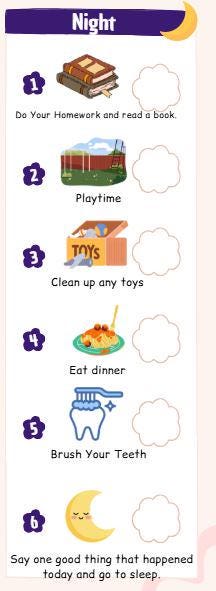 Daily Routine Chart - Etsy