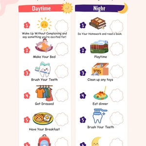 Daily Routine Chart - Etsy