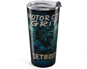 Detroit Lions 20 Unzen Becher: Isolierter Edelstahl Reisebecher