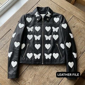 Y2k Leather Jacket - Etsy