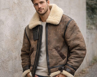 90年代ヴィンテージ 米軍 B3 ボンバージャケット：シープスキンレザー